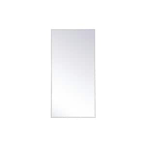 Oversized Rectangle White Modern Mirror (72 in. H x 36 in. W)