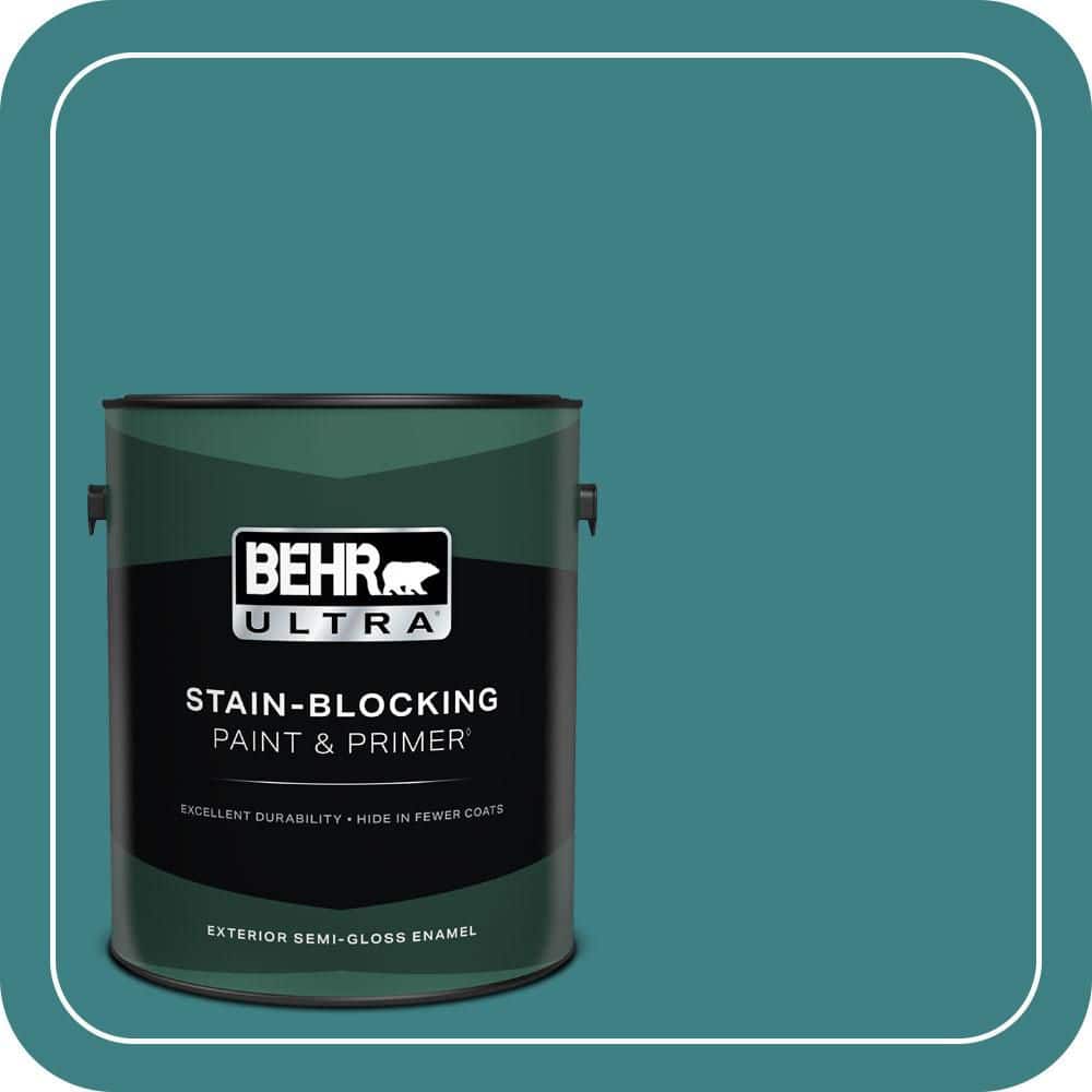 1 gal. #510D-7 Pacific Sea Teal Semi-Gloss Enamel Exterior Paint & Primer price history on PriceWatchPro