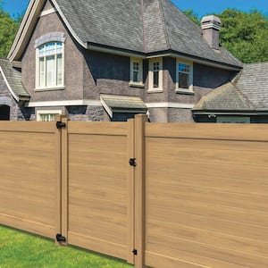 Horizontal 6 ft. H x 8 ft. W Cypress Vinyl Privacy Fence Panel (Unassembled)