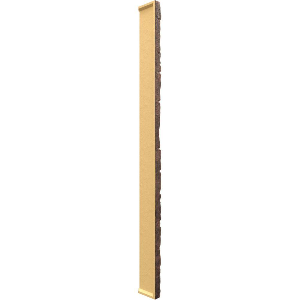 Canyon Brown Faux Stone Siding Panel Inside Corner 3" x 48"