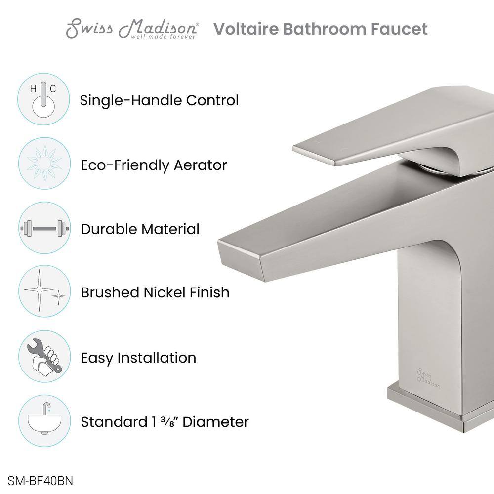 Brushed Nickel Single-Handle Bathroom Faucet