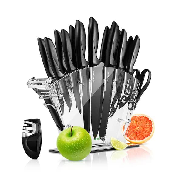 17-Piece Stainless Steel Precision Kitchen Knife Set with Block Stand 17-Piece Stainless Steel Precision Kitchen Knife Set with Block Stand
