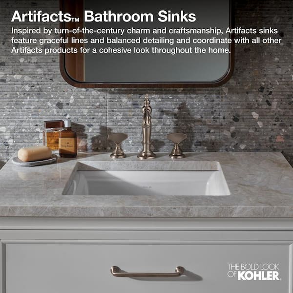 KOHLER Artifacts 21 in. Oval Drop in. Bathroom Sink in White