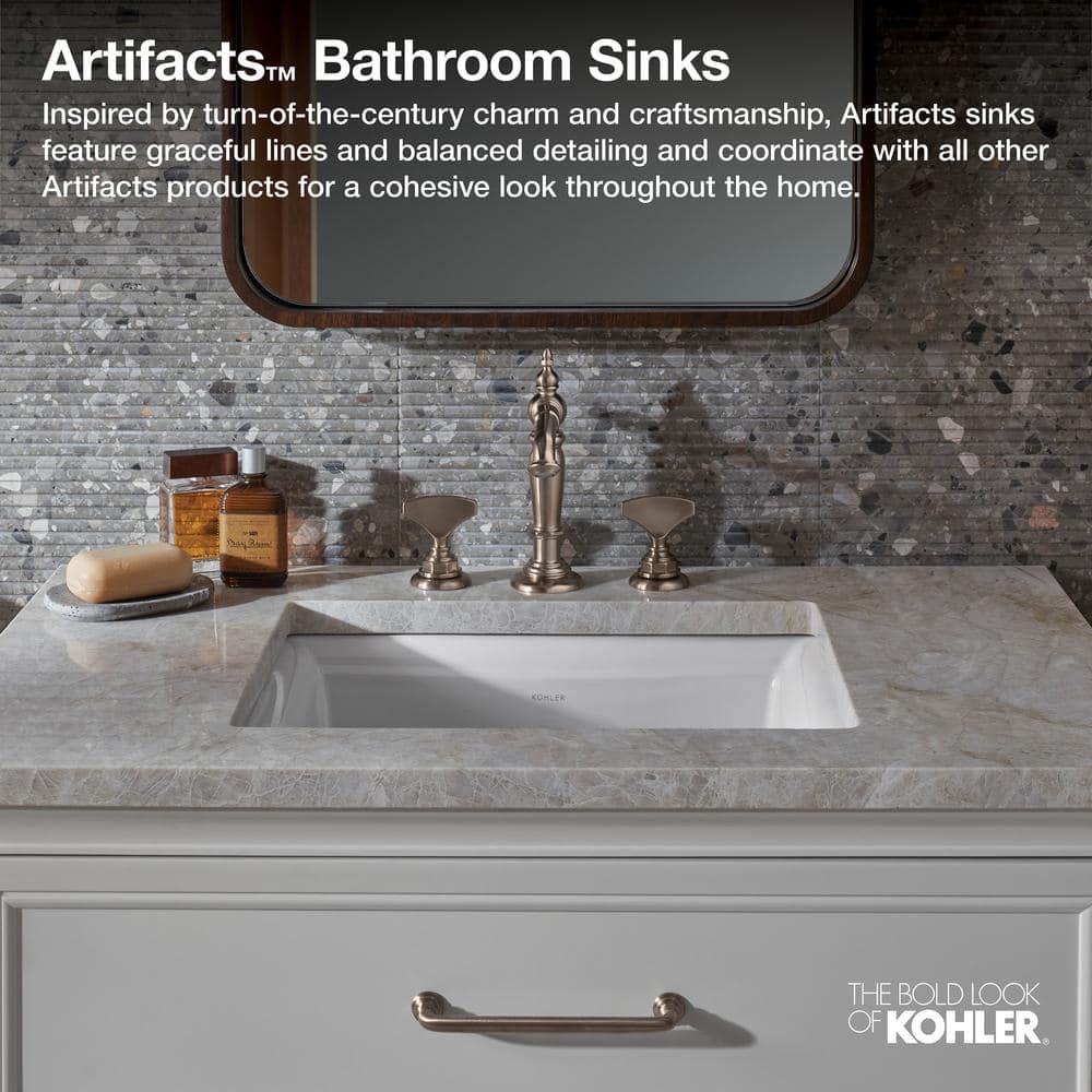 White Ceramic 21" Rectangular Drop-In Bathroom Sink