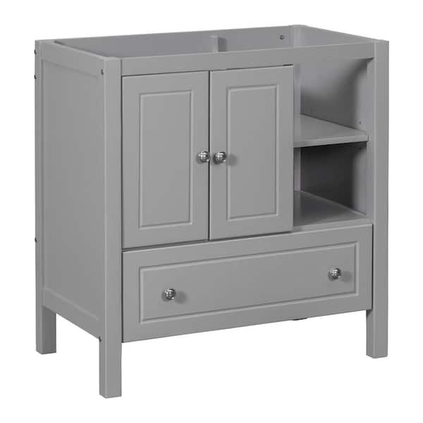 Tatahance 30 in. W x 18 in. D x 32.1 in. H Bath Vanity Cabinet without Top in Gray