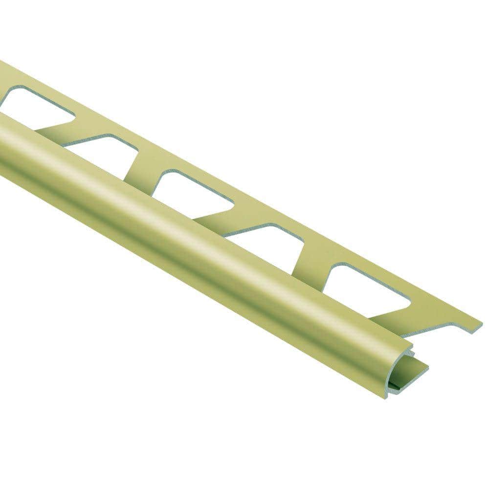 Rondec Satin Brass Anodized Aluminum 5/16 in. x 8 ft. 2-1/2 in. Metal Bullnose Tile Edging Trim price history on PriceWatchPro