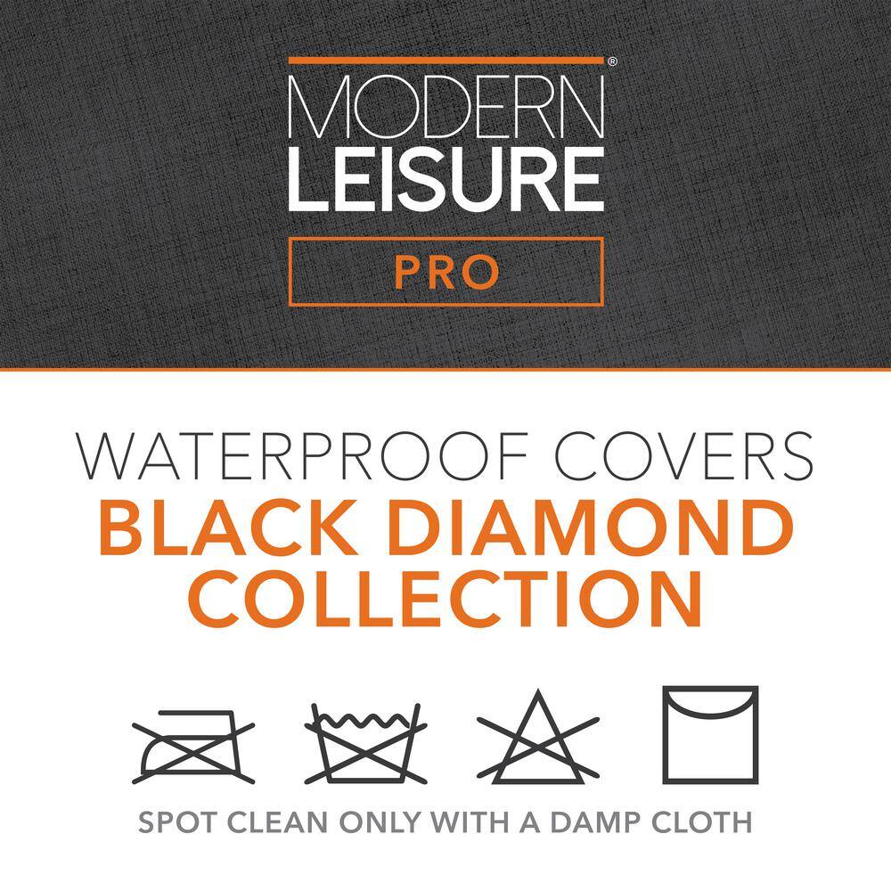 Black Waterproof Patio Swivel Lounge Chair Cover, 2 Pack