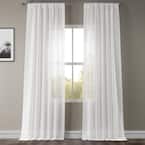 Exclusive Fabrics & Furnishings White Orchid Solid Rod Pocket Sheer ...