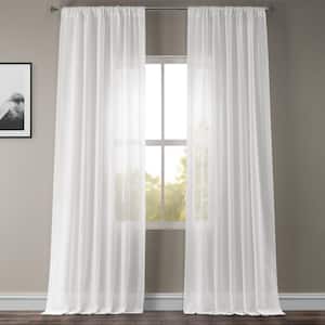 White Orchid Solid Rod Pocket Sheer Curtain - 50 in. W x 120 in. L (1 Panel)