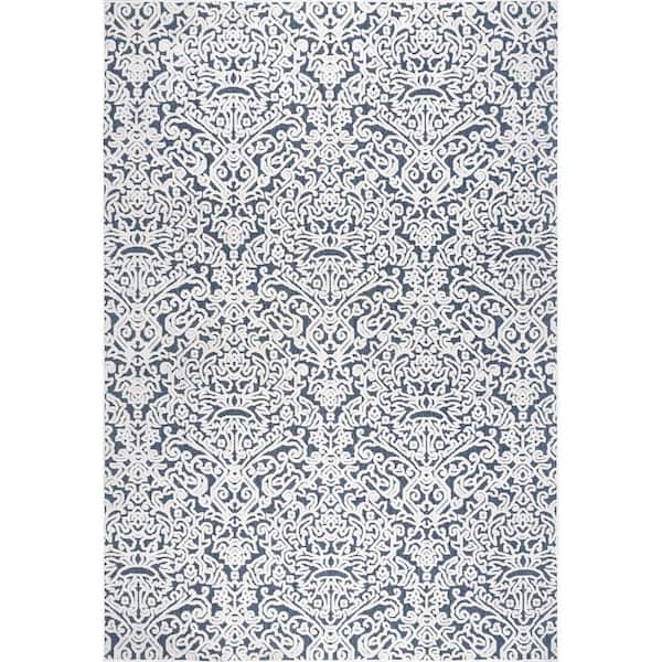 nuLOOM Sonia Textured Transitional Gray 4 ft. x 6 ft. Indoor/Outdoor Area Rug