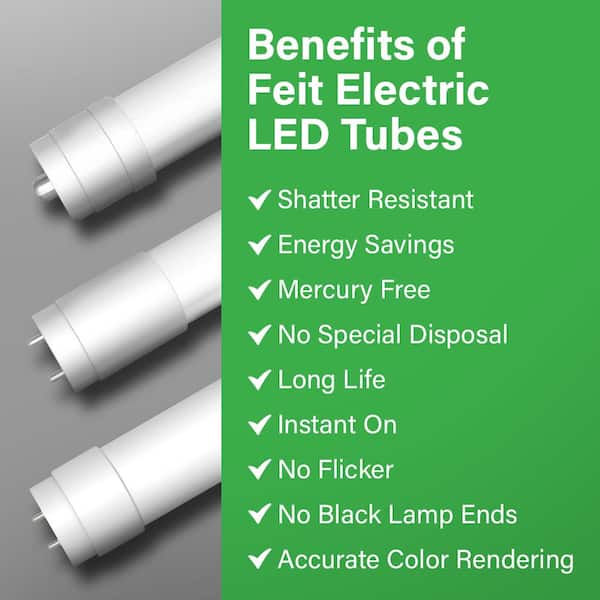 Beyond LED Technology LED Linkable Integrated Tube Light 8Ft 60-Watt EQ  Bright White Single Pin (T8) LED Light Bulb (4-Pack) in the Tube Light  Bulbs department at