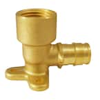 1/2 in. Brass PEX-A Expansion Barb x 1/2 in. Female Pipe Thread Adapter 90-Degree Drop-Ear Elbow
