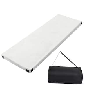 2.5 in. H Roll Up Memory Foam Sleeping Pad Camping Mattress with Carry Bag and Removable Cover
