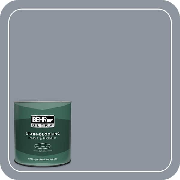 BEHR ULTRA 1 qt. #PPF-28 Blue Dusk Extra Durable Semi-Gloss Enamel Interior Paint & Primer
