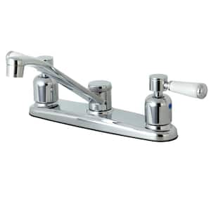 Paris 2-Handle 8 in. Centerset Standard Kitchen Faucet in Polished Chrome