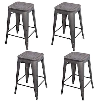 4 Bar Stools Kitchen Dining Room Furniture The Home Depot