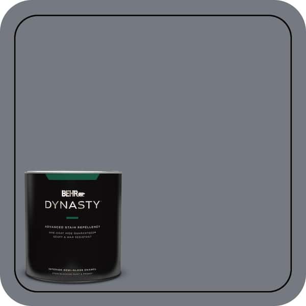 BEHR DYNASTY 1 qt. #N510-5 Liquid Mercury color One-Coat Hide Semi-Gloss Enamel Interior Stain-Blocking Paint and Primer