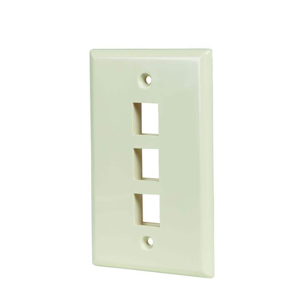 Almond 3-Gang 1-Decorator/Rocker/1-Duplex Wall Plate (1-Pack)
