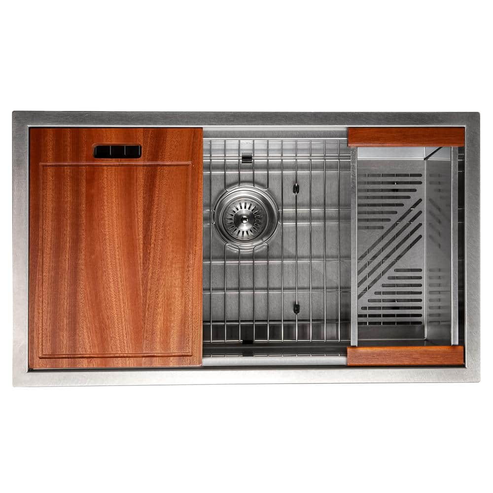 ZLINE 30" DuraSnow Stainless Steel Undermount Single Bowl Sink with Accessories