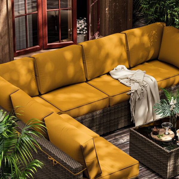 Kimunuk 14-Piece Outdoor Patio Cushion Cover, UV and Waterproof