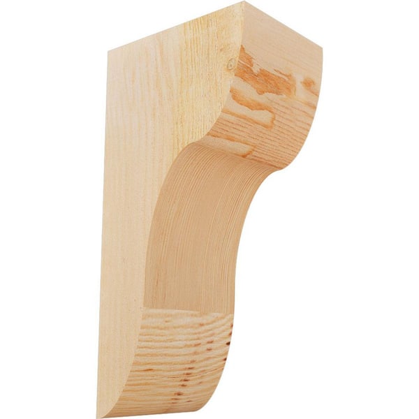 Ekena Millwork 6 in. x 8 in. x 16 in. Douglas Fir Carmel Rough Sawn Corbel