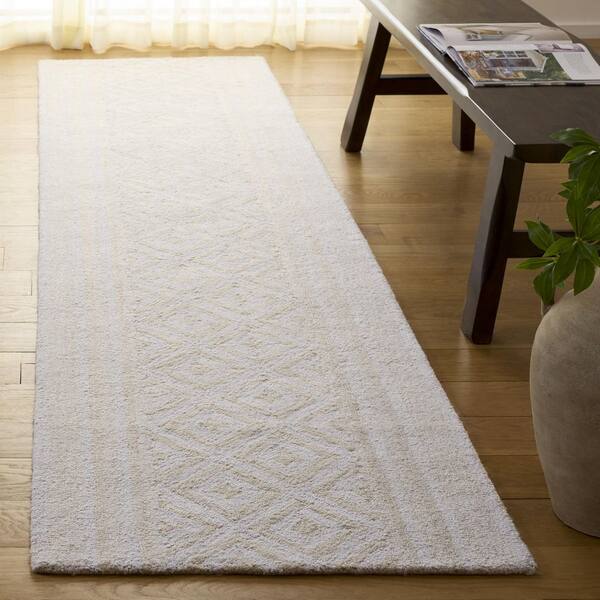 Capri 2 ft. x 9 ft. Ivory/Beige Diamond Runner Rug