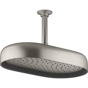 Statement 1-Spray Patterns with 2.5 GPM 12 in. Wall Mount Fixed Shower Head in Vibrant Brushed Nickel