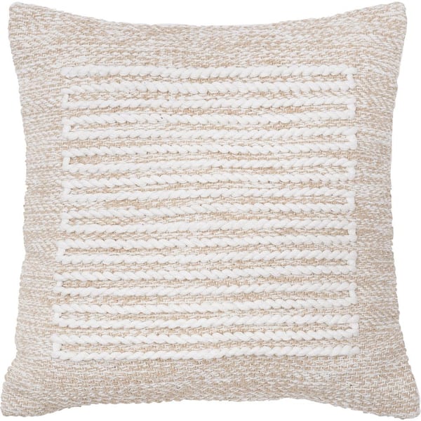 C&F HOME Stella Dune 18 in. x 18 in. Tan Standard Pillow