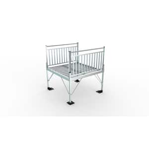 PATHWAY 3G 5 ft. x 5 ft. Expanded Aluminum Platform with Vertical Picket Handrails