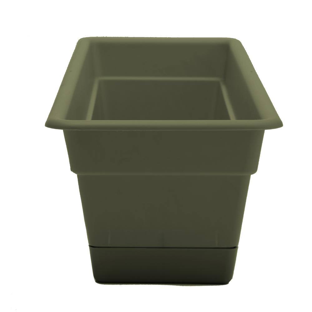 18" Green Plastic UV Resistant Rectangular Window Box