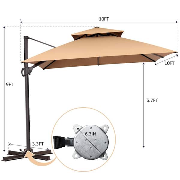 fire sense umbrella halogen patio heater 60404 Efficient and Eco-Friendly: Parasol Magic foot heating area that passport 8.5' Moroccan Pagoda Style Size:169 Wide