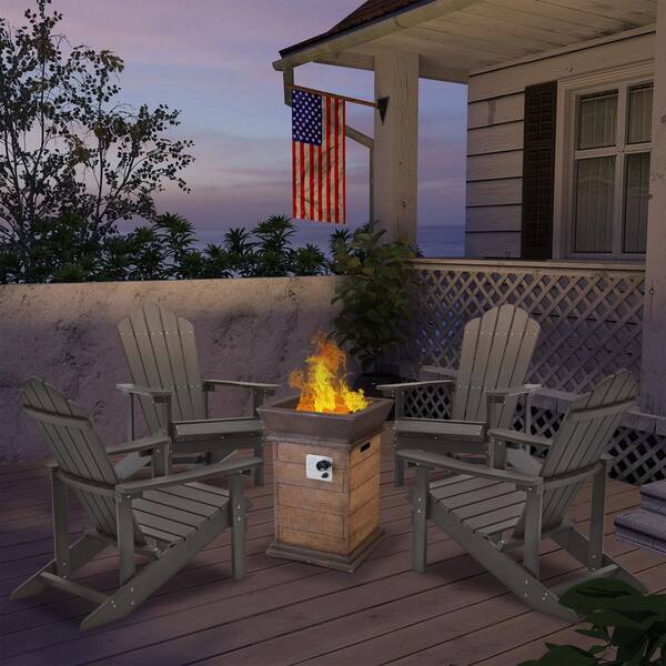 Adirondack chair & fire Wood stove steamer