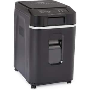 Basics 200-Sheet Auto Feed Cross Cut Paper Shredder with Pullout Basket, Black