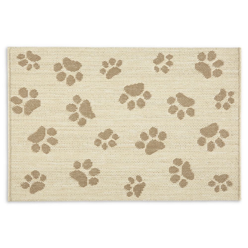 Comfy Pooch Tan/Brown Paw 23.6 in. x 35.4 in. Machine Washable Kitchen Mat price history on PriceWatchPro