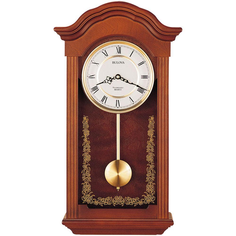 New Large Red Morin Pere & Fils Round Wall Clock Pendulum Vintage 58cm Diameter 
