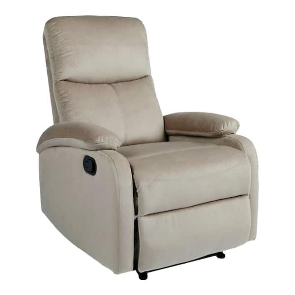 Pinksvdas A Big and Tall Beige Massage Recliner Chair with Massage ...
