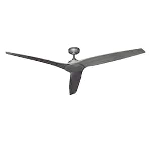 Evolution 72 in. Indoor/Outdoor Brushed Nickel Ceiling Fan with Remote Control