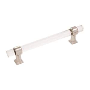 Crystal Palace 5-1/16 in. (128 mm) Center to Center Crysacrylic with Polished Nickel Glam Zinc Bar Pull (10 Pack )
