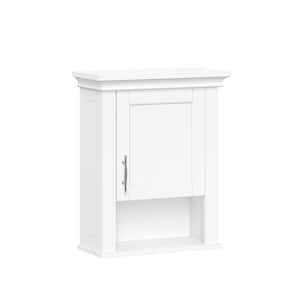 Ashland 16.63 in. W x 7.38 in. D x 20.63 in. H Single-Door Wall Mount Bathroom Storage Medicine Cabinet in White