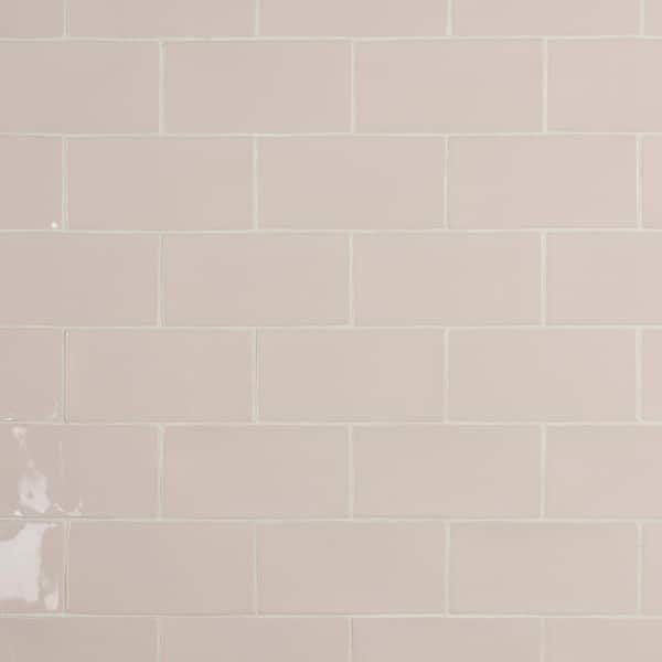 Merola Tile Chester Rose 3 in. x 6 in. Ceramic Wall Take Home Tile Sample