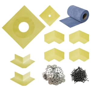 Durabase 10'X10'X0.1' WP Complete Waterproofing Sealing Kit for Shower and Backer Board Underlayment