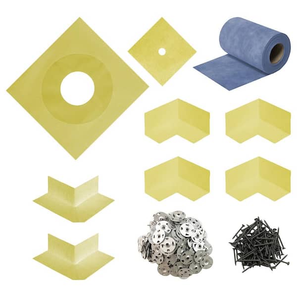 DURAL Durabase 10'X10'X0.1' WP Complete Waterproofing Sealing Kit for Shower and Backer Board Underlayment