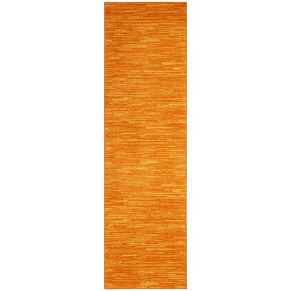 Nourison Essentials Sunburst 2 ft. x 20 ft. Solid Contemporary Runner Indoor/Outdoor Area Rug