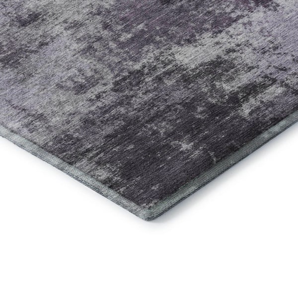 Mayfield Premium Machine Washable Abstract AMF2065 Purple 2 ft. x 3 ft. Accent Rug