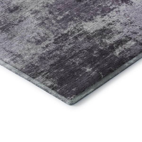 Mayfield Premium Machine Washable Abstract AMF2065 Purple 3 ft. x 4 ft. Area Rug