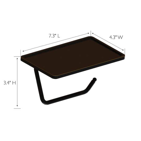 Contemporary Millbridge Wall Mounted Toilet Paper Holder with Shelf for Bathroom, Oil Rubbed Bronze