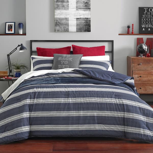 nautica blue striped comforter