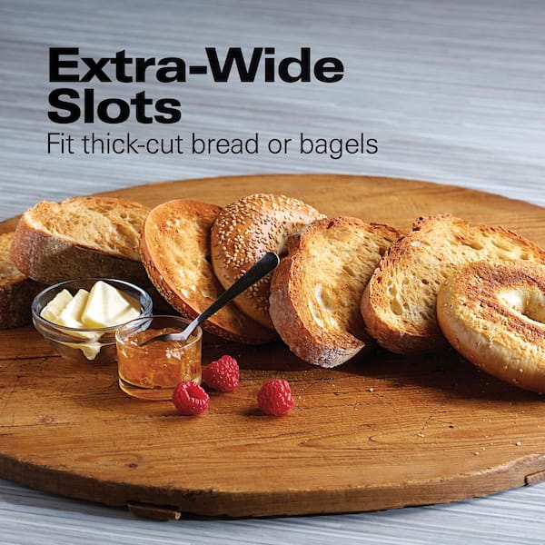 Tostapane Hamilton Beach 22633 A Slot Extra Largo – 2 Fette, Funzione Bagel E Scongelamento