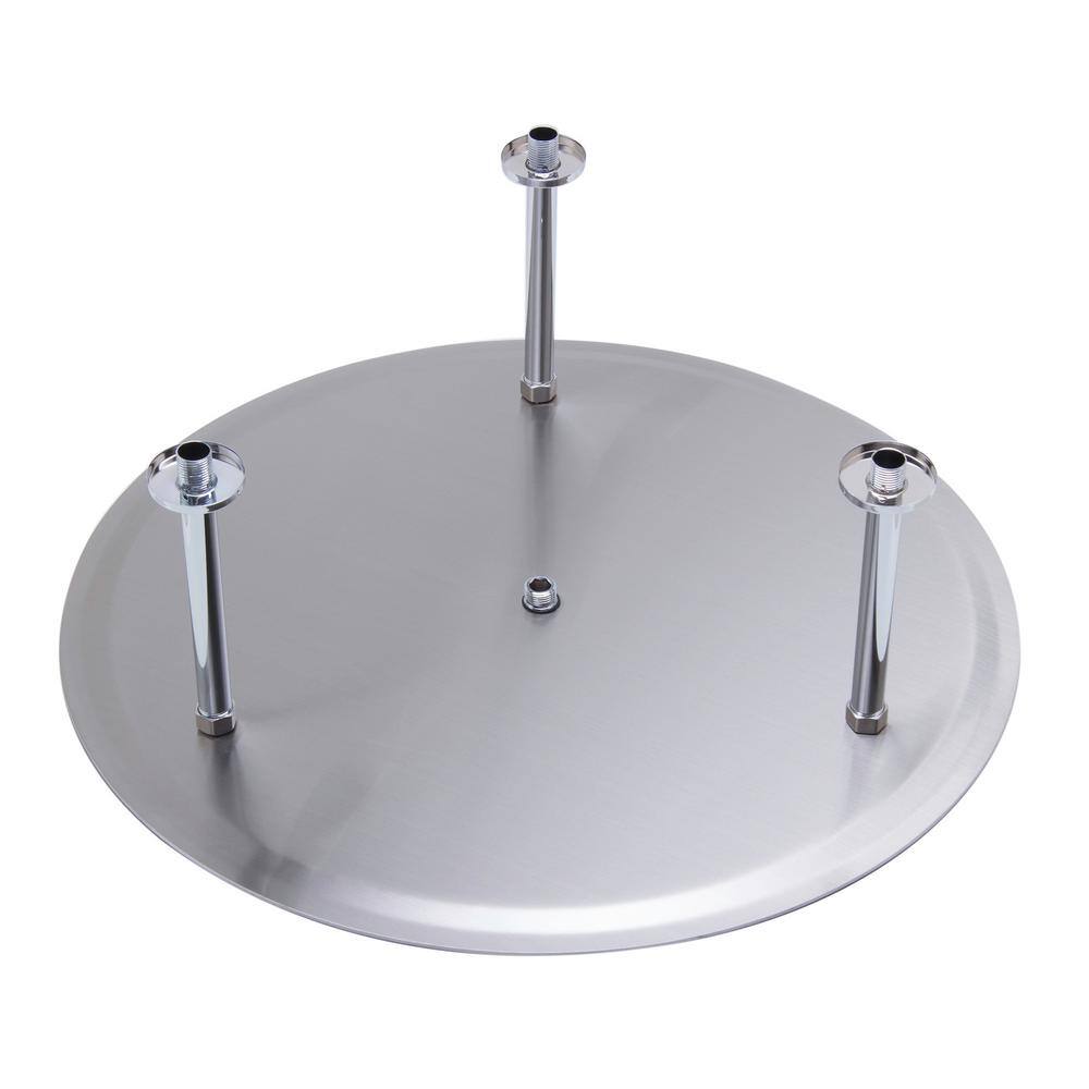 Ultra Thin 24" Brushed Stainless Steel Ceiling Mounted Rain Shower Head