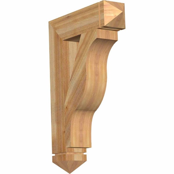 Ekena Millwork 6 in. x 38 in. x 26 in. Western Red Cedar Funston Arts and Crafts Rough Sawn